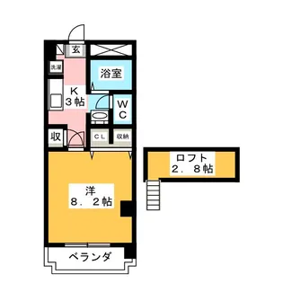 グランパレ中央林間【4階】の間取り