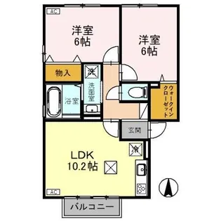 グランサフィールA【1階】の間取り