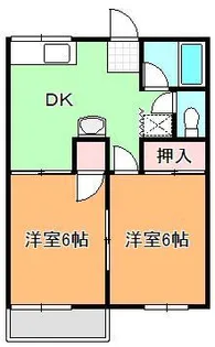 ファミーユふじ B【2階】の間取り