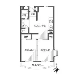 ファルム烏山【4階】の間取り
