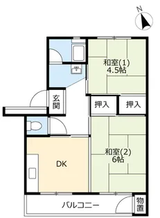 UR戸頭【2階】の間取り