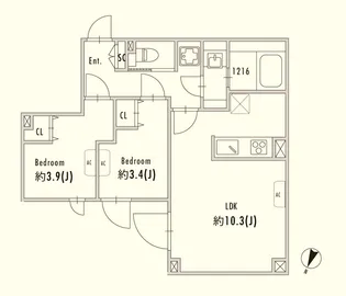 GRAN PASEO目黒花房山【2階】の間取り
