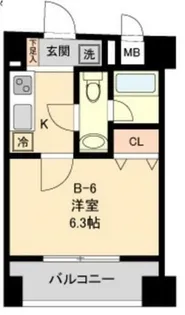 COMODO水天宮レジデンス【3階】の間取り