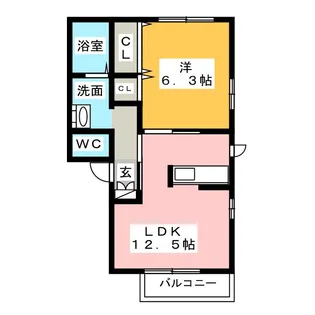 ル・カトゥール【2階】の間取り