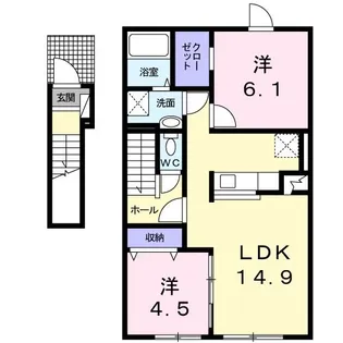 ビクトリー深川B【2階】の間取り