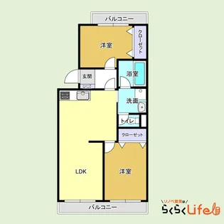 サンアミューズ中原【2階】の間取り