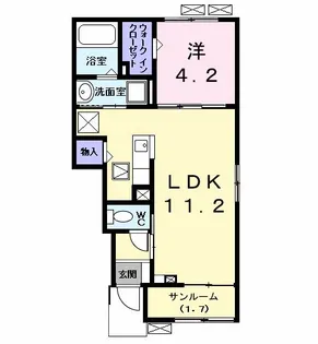 カンファタブル_KII【1階】の間取り