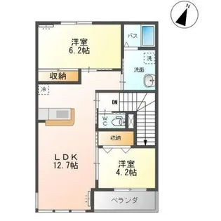グランドゥ【2階】の間取り