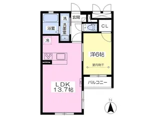 オーチャード【3階】の間取り