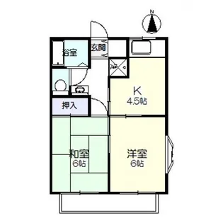 エステートピア平野【1階】の間取り