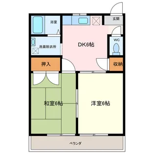 フォーレント花園【2階】の間取り