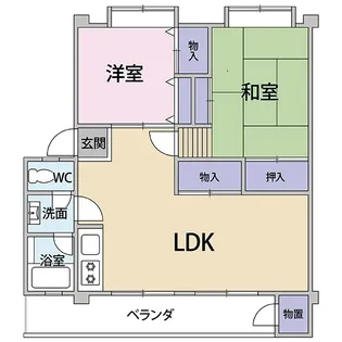 平尾住宅66号棟4階【4階】の間取り