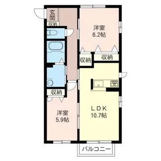 サファイアA【2階】の間取り
