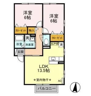 クレールヴィラ三和 C【2階】の間取り