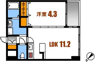 JEUNESSE翠町【2階】の間取り