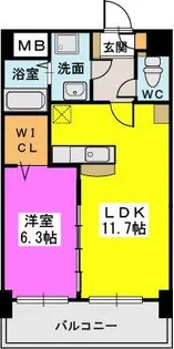 プレジデント正弥久留米駅前【2階】の間取り