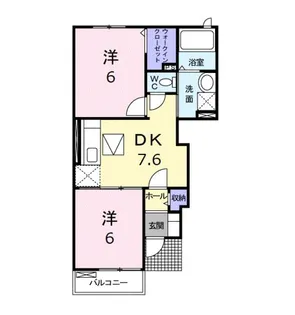 カルム・プロムナード B【1階】の間取り