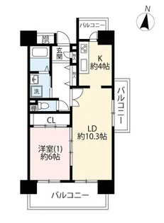 URサンヴァリエ桜堤【6階】の間取り