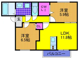 Cher【1階】の間取り