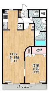 エクセラン勝見【3階】の間取り