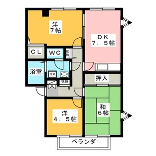 レジデンスひまわり A【3階】の間取り