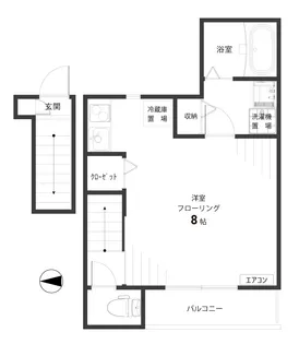 クレイドル北千住【2階】の間取り