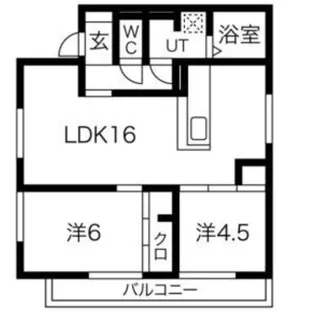 サニーフィールド武庫之荘【1階】の間取り
