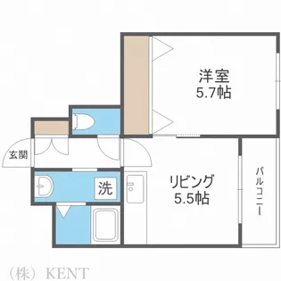 サイレンスウエスト【4階】の間取り