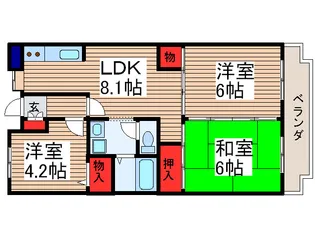 フレンドリー春大路【5階】の間取り