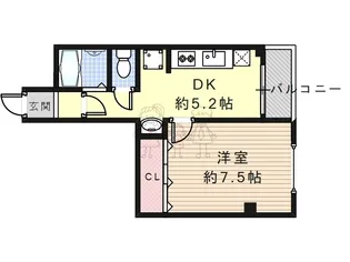 サンハイツ大領【3階】の間取り