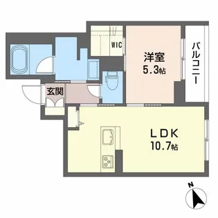 Bianca愛宕橋【1階】の間取り