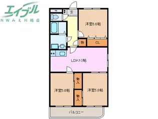 アフロディーテ【2階】の間取り