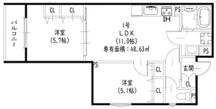 ピレーネ一津屋【2階】の間取り
