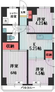 浦和氷川コーポ【2階】の間取り