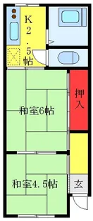 田口荘【2階】の間取り