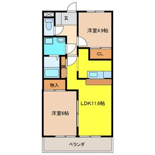 Angel Wing【2階】の間取り
