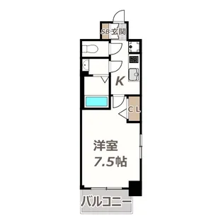 レシオス天王寺【3階】の間取り