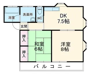 あずさコーポA【2階】の間取り