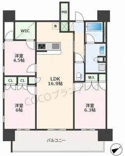 RJRプレシア熊本駅前【12階】の間取り