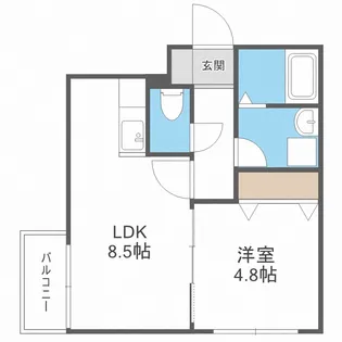 ル・ファール麻生【4階】の間取り