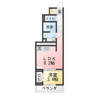 【新築】セジュール六名本町【1階】の間取り