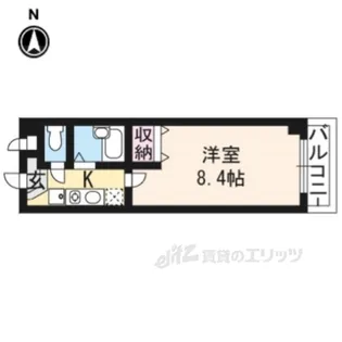 ユ-・ピ-・ディ-ビル【2階】の間取り