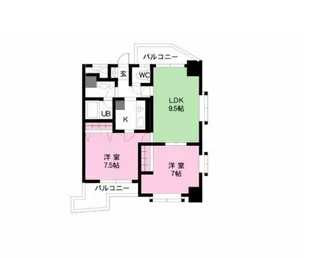 グランドパレスNS-77【8階】の間取り
