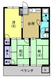 ハイツなかよしB棟【2階】の間取り