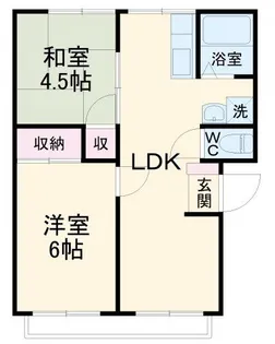 クレアンヌーヴ平岡【2階】の間取り