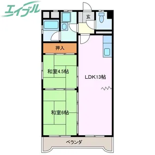 文化ハイツ【6階】の間取り