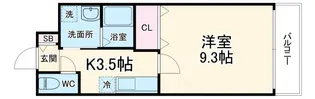 マメゾン南大江【1階】の間取り
