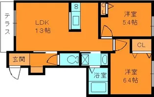 シャーメゾン疋相【1階】の間取り