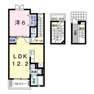 ミルトロイテ【3階】の間取り