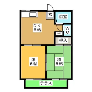 タウニィサンフラワ【1階】の間取り